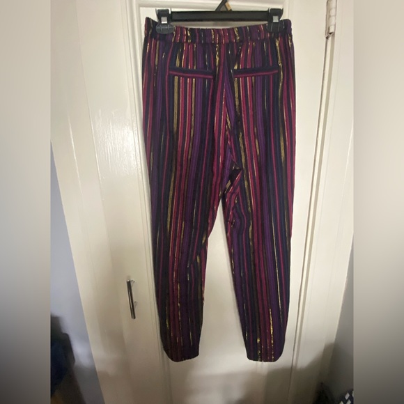 Marine Layer Women’s XS Purple, pink, gold striped pants - Picture 5 of 8